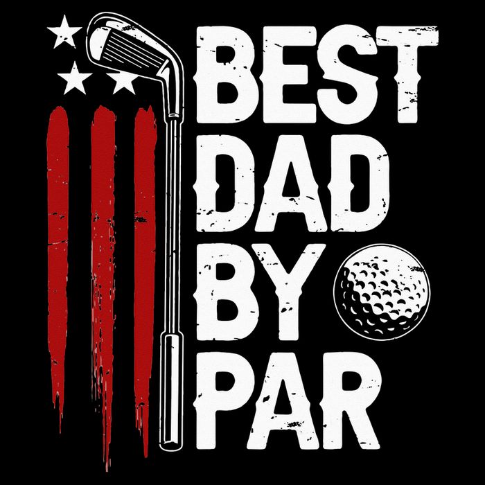 Golf Best Dad By Par Daddy Golfer American Flag Father's Day Backpack