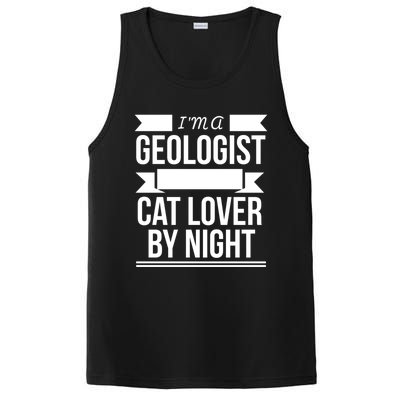 Geologist By Day Cat Lover By Night Cat Lady Gift PosiCharge Competitor Tank