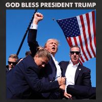 God Bless Donald Trump Survived Shot At Election Rally 7 Panel Mesh Trucker Snapback Hat