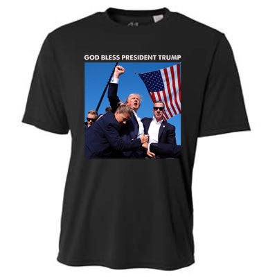 God Bless Donald Trump Survived Shot At Election Rally Cooling Performance Crew T-Shirt