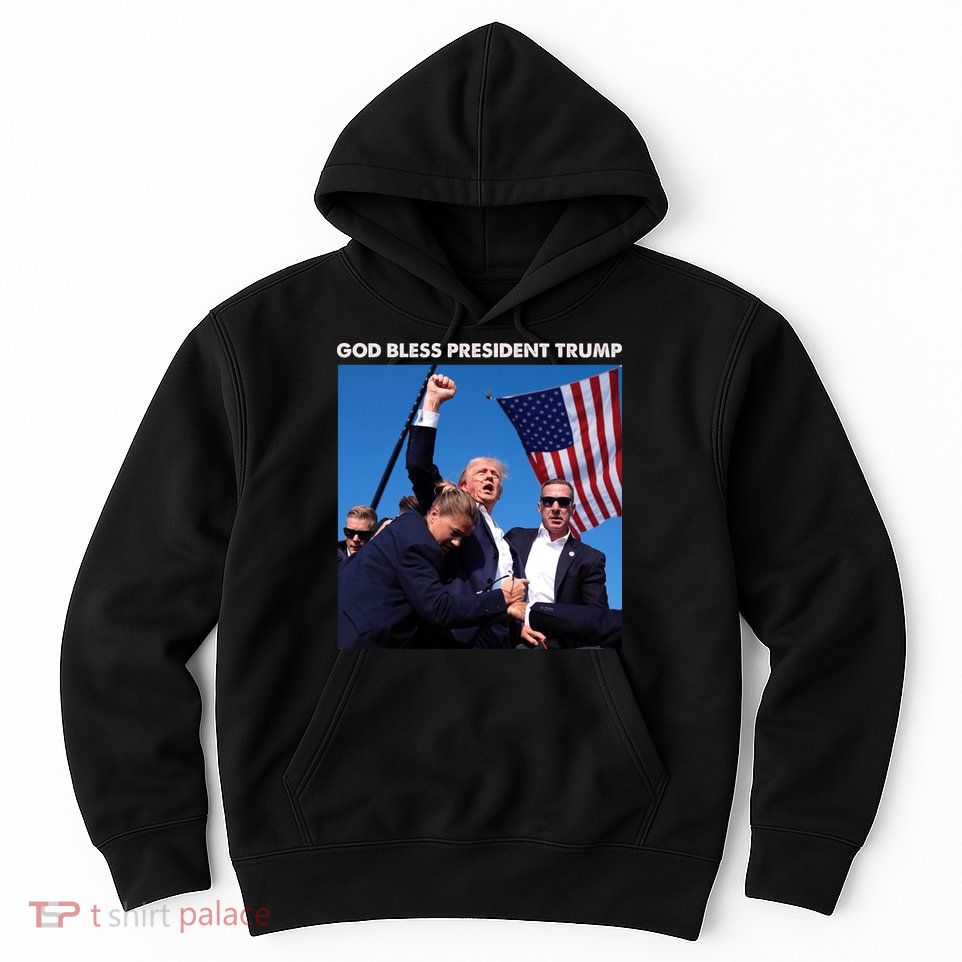 God Bless Donald Trump Survived Shot At Election Rally Hoodie