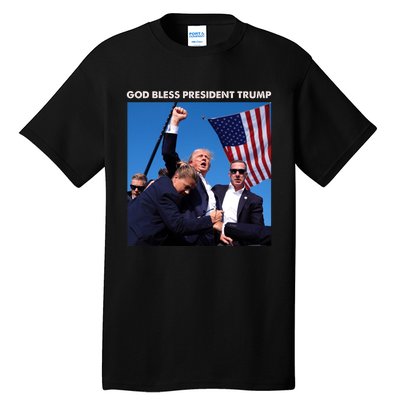 God Bless Donald Trump Survived Shot At Election Rally Tall T-Shirt