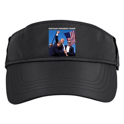 God Bless Donald Trump Survived Shot At Election Rally Adult Drive Performance Visor