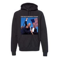 God Bless Donald Trump Survived Shot At Election Rally Premium Hoodie