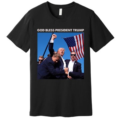 God Bless Donald Trump Survived Shot At Election Rally Premium T-Shirt