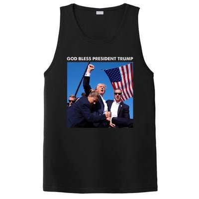 God Bless Donald Trump Survived Shot At Election Rally PosiCharge Competitor Tank