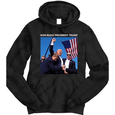 God Bless Donald Trump Survived Shot At Election Rally Tie Dye Hoodie