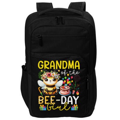 Grandma Bee Day Girl Birthday Cute Design Impact Tech Backpack