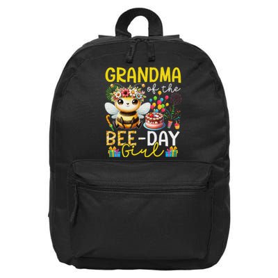 Grandma Bee Day Girl Birthday Cute Design 16 in Basic Backpack