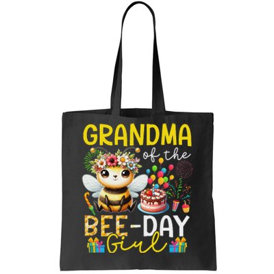 Grandma Bee Day Girl Birthday Cute Design Tote Bag