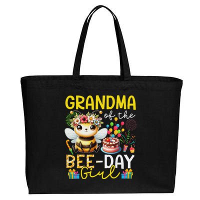 Grandma Bee Day Girl Birthday Cute Design Cotton Canvas Jumbo Tote