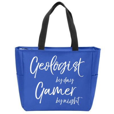 Geologist By Day Gamer By Night Funny Gift Zip Tote Bag