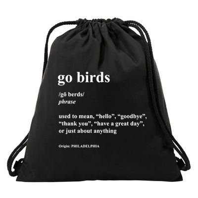 Go Birds Definition Philadelphia Football Drawstring Bag