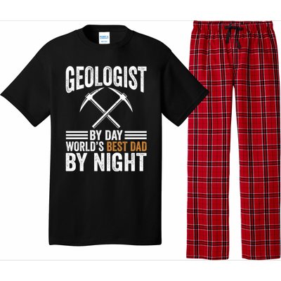 Geologist By Day World's Best Dad By Night Gift Pajama Set