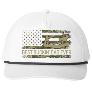 Great Buckin Dad Ever Deer Hunting Camouflage American Flag Meaningful Gift Snapback Five-Panel Rope Hat