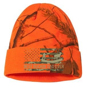 Great Buckin Dad Ever Deer Hunting Camouflage American Flag Meaningful Gift Kati Licensed 12" Camo Beanie