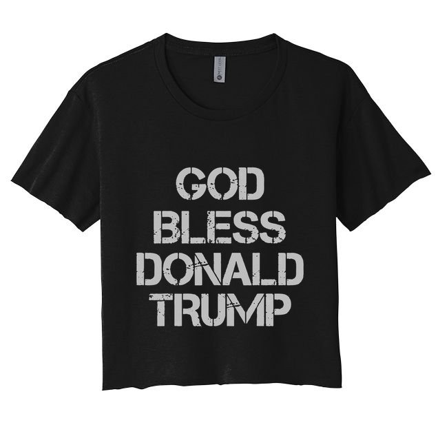 God Bless Donald Trump Women's Crop Top Tee