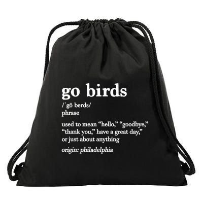 Go Birds Definition Drawstring Bag