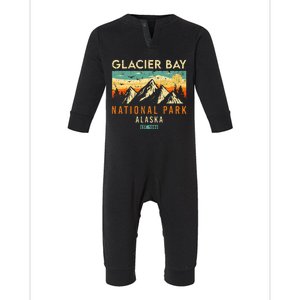 Glacier Bay Est. 1980 Retro Alaska National Park Infant Fleece One Piece