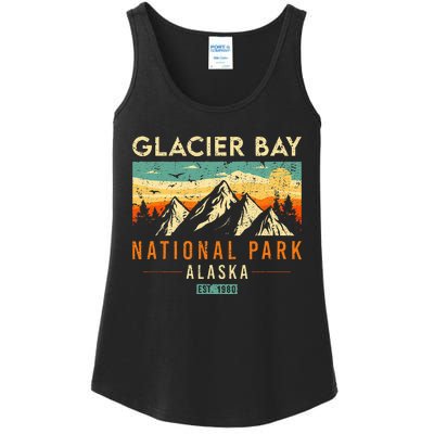 Glacier Bay Est. 1980 Retro Alaska National Park Ladies Essential Tank