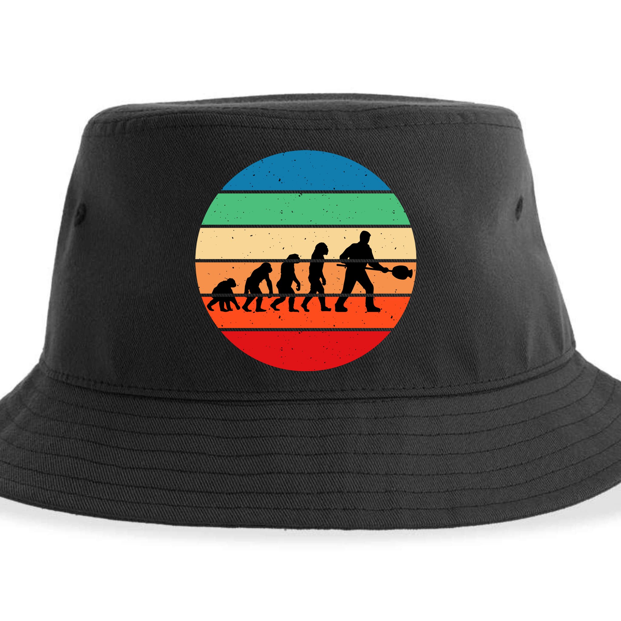 Glass Blowing Evolution Retro Sustainable Bucket Hat