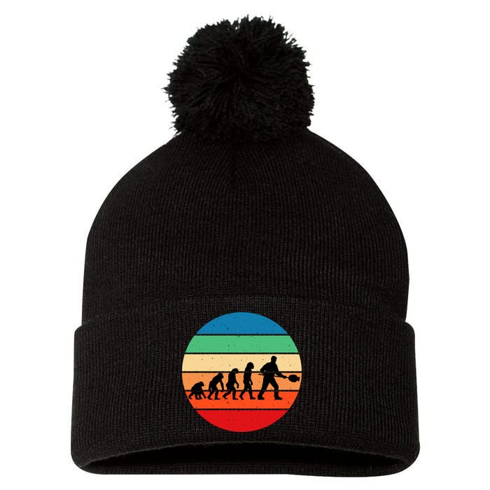 Glass Blowing Evolution Retro Pom Pom 12in Knit Beanie