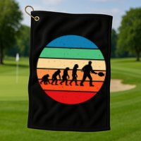 Glass Blowing Evolution Retro Golf Towel