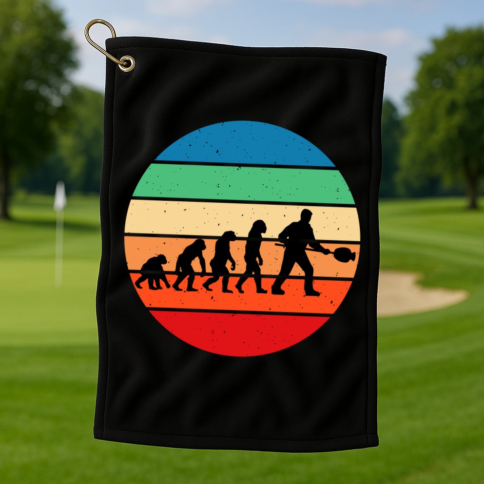 Glass Blowing Evolution Retro Golf Towel
