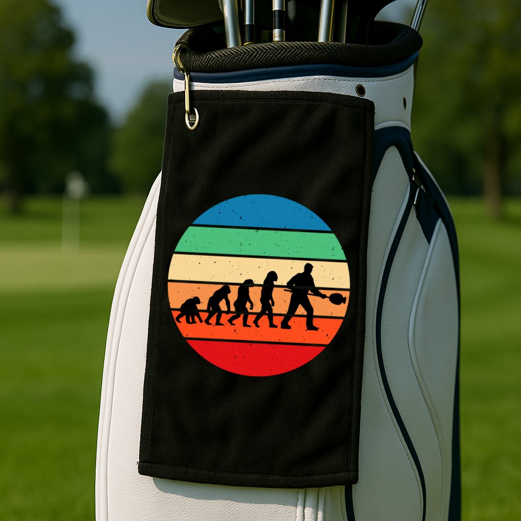Glass Blowing Evolution Retro Golf Towel