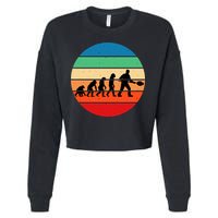 Glass Blowing Evolution Retro Cropped Pullover Crew
