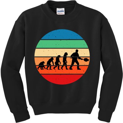 Glass Blowing Evolution Retro Kids Sweatshirt