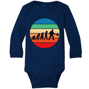 Glass Blowing Evolution Retro Baby Long Sleeve Bodysuit