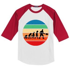 Glass Blowing Evolution Retro Kids Colorblock Raglan Jersey