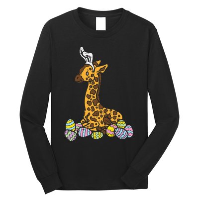 Giraffe Bunny Ears Animal Cute Easter Long Sleeve Shirt