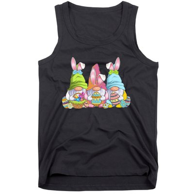 Gnome Bunny Easter Eggs Basket Easter Day Tank Top