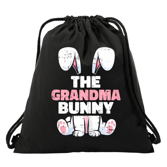 Grandma Bunny Easter Family Matching Funny Spring Drawstring Bag