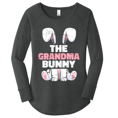 Grandma Bunny Easter Family Matching Funny Spring Women's Perfect Tri Tunic Long Sleeve Shirt