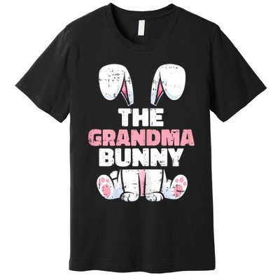 Grandma Bunny Easter Family Matching Funny Spring Premium T-Shirt