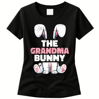 Grandma Bunny Easter Family Matching Funny Spring Womens T-Shirt