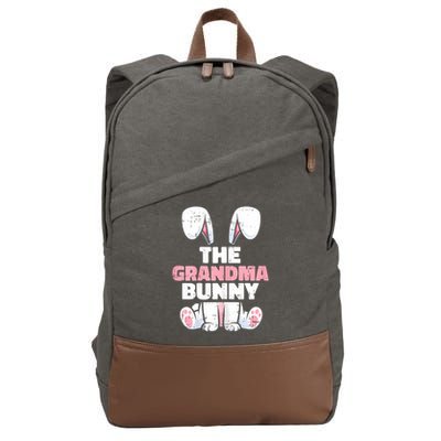 Grandma Bunny Easter Family Matching Funny Spring Cotton Canvas Backpack