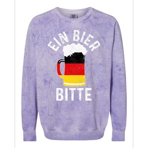 German Beer Ein Bier Bitte Germany Funny Oktoberfest Gift Colorblast Crewneck Sweatshirt