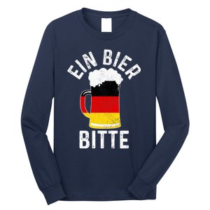 German Beer Ein Bier Bitte Germany Funny Oktoberfest Gift Long Sleeve Shirt