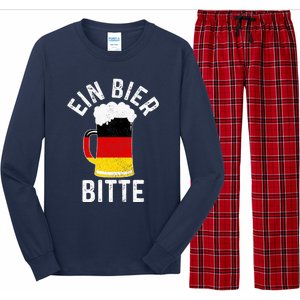 German Beer Ein Bier Bitte Germany Funny Oktoberfest Gift Long Sleeve Pajama Set