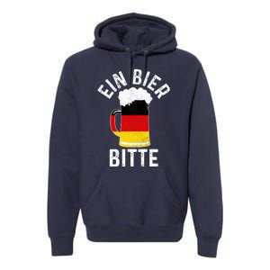 German Beer Ein Bier Bitte Germany Funny Oktoberfest Gift Premium Hoodie