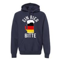 German Beer Ein Bier Bitte Germany Funny Oktoberfest Gift Premium Hoodie