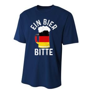 German Beer Ein Bier Bitte Germany Funny Oktoberfest Gift Performance Sprint T-Shirt