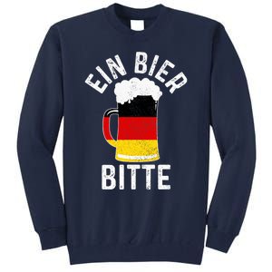 German Beer Ein Bier Bitte Germany Funny Oktoberfest Gift Tall Sweatshirt