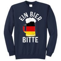 German Beer Ein Bier Bitte Germany Funny Oktoberfest Gift Tall Sweatshirt