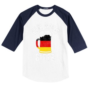 German Beer Ein Bier Bitte Germany Funny Oktoberfest Gift Baseball Sleeve Shirt