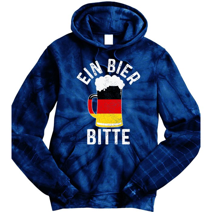 German Beer Ein Bier Bitte Germany Funny Oktoberfest Gift Tie Dye Hoodie